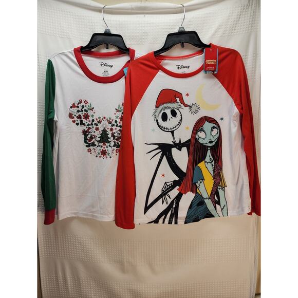 X3 Disney Pajama Shirts Bundle Christmas Nightmare Before Christmas Mickey 5059 - Picture 2 of 13